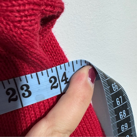 Victoria Jones Red Beaded Holiday Cardigan Sweater, Women’s XL Coquette - Picture 7 of 7